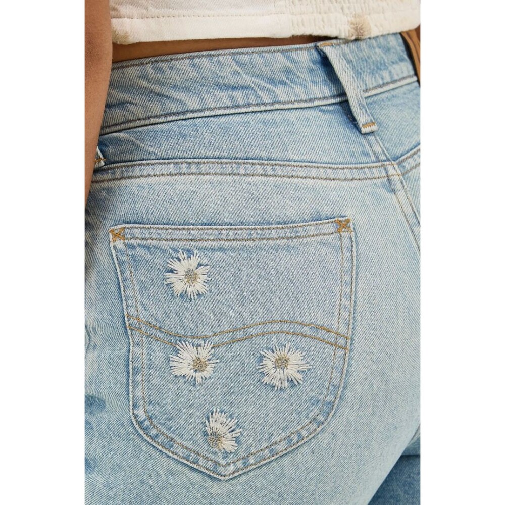 LEE Daisy 32M x 32L High Rise Flared Leg Light Wash Jeans boho 70s bell bottoms - Picture 6 of 12